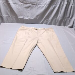 JB Britches Tan Pleated Dress Pants Mens‎ Made in Italy Khaki Trousers 41x25.5